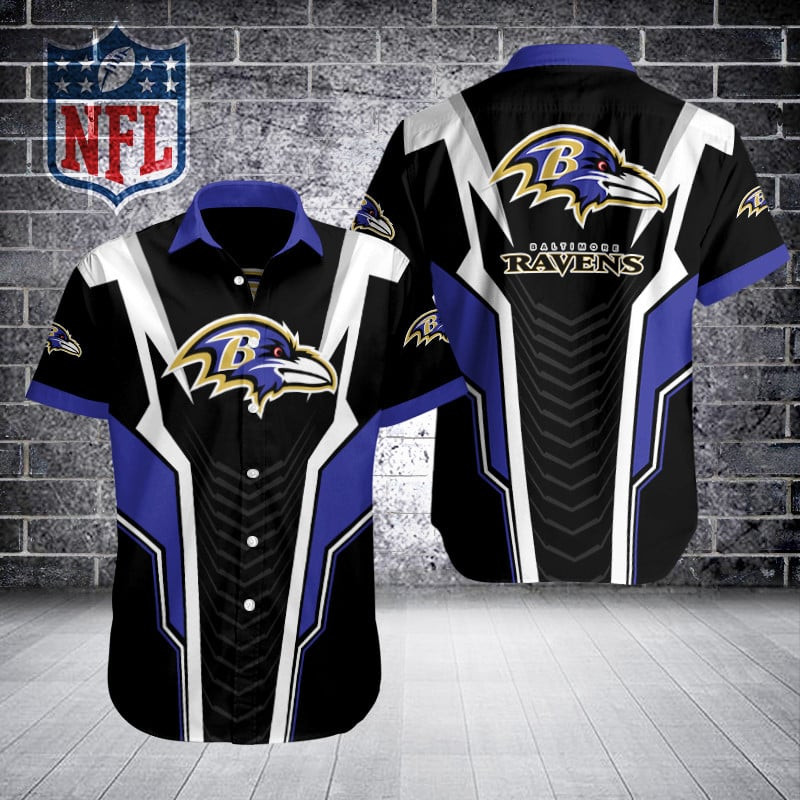 Sizing Chart for Baltimore Ravens Button Shirt BB370