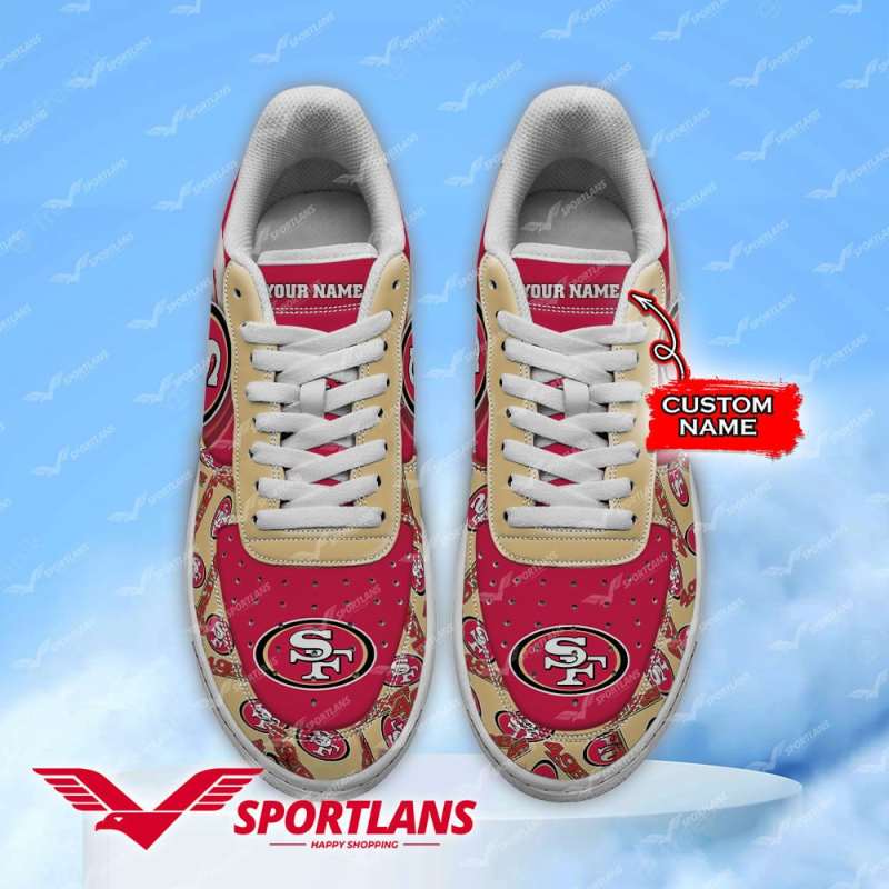 San Francisco 49ers Personalized Air Force 1 Shoes Side View