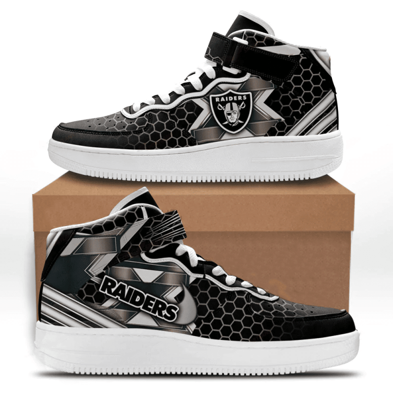 Las Vegas Raiders High AF1 Sneakers Image 1