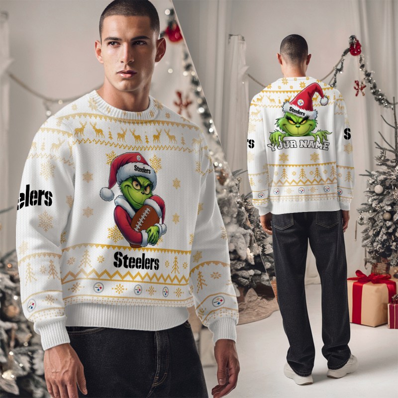 Pittsburgh Steelers Ugly Christmas Sweater - Studio View