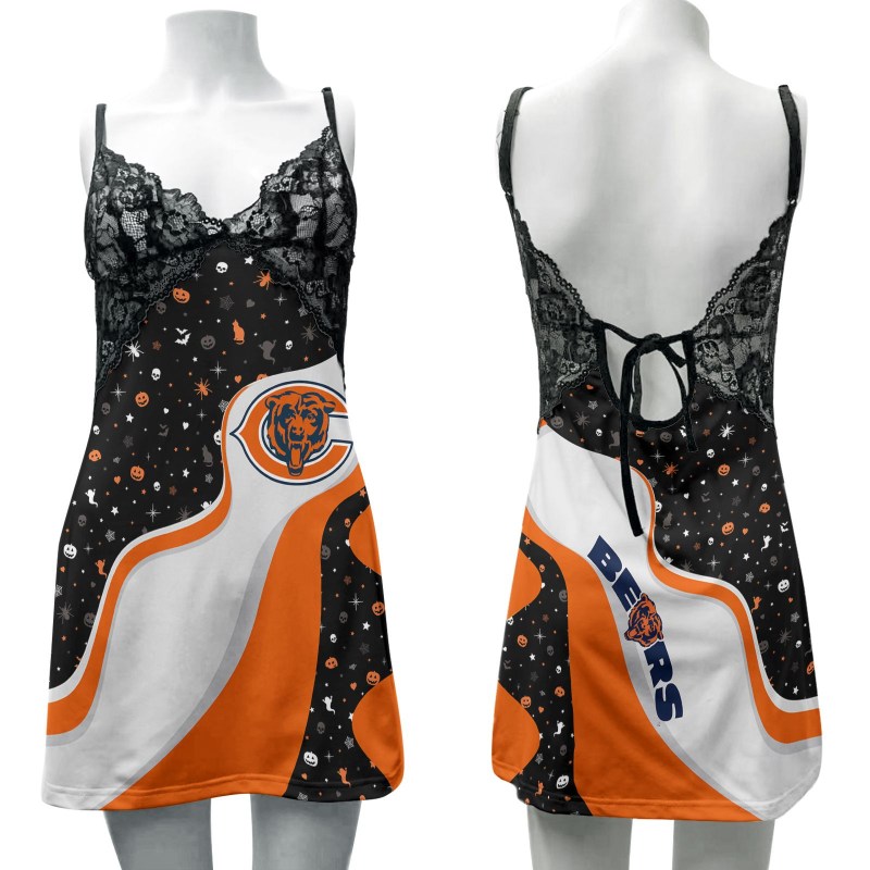 Chicago Bears Halloween Slip Dress