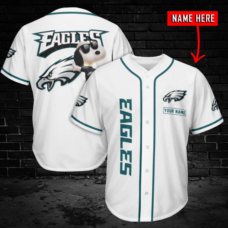 Philadelphia Eagles Personalized Baseball Jersey