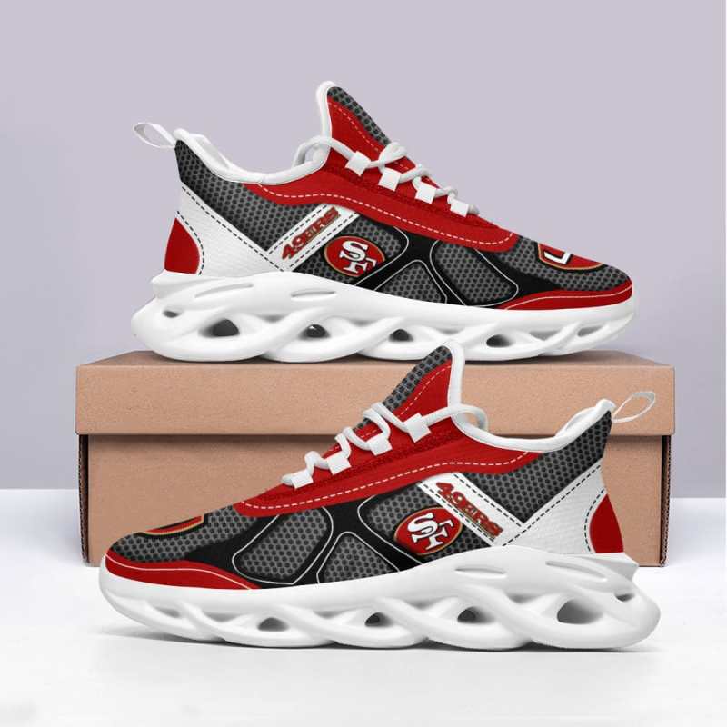 San Francisco 49ers Yezy Running Sneakers Side View