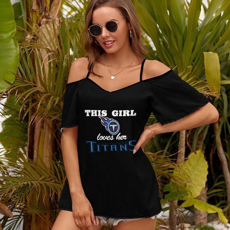 Tennessee Titans Off Shoulder Sling Top