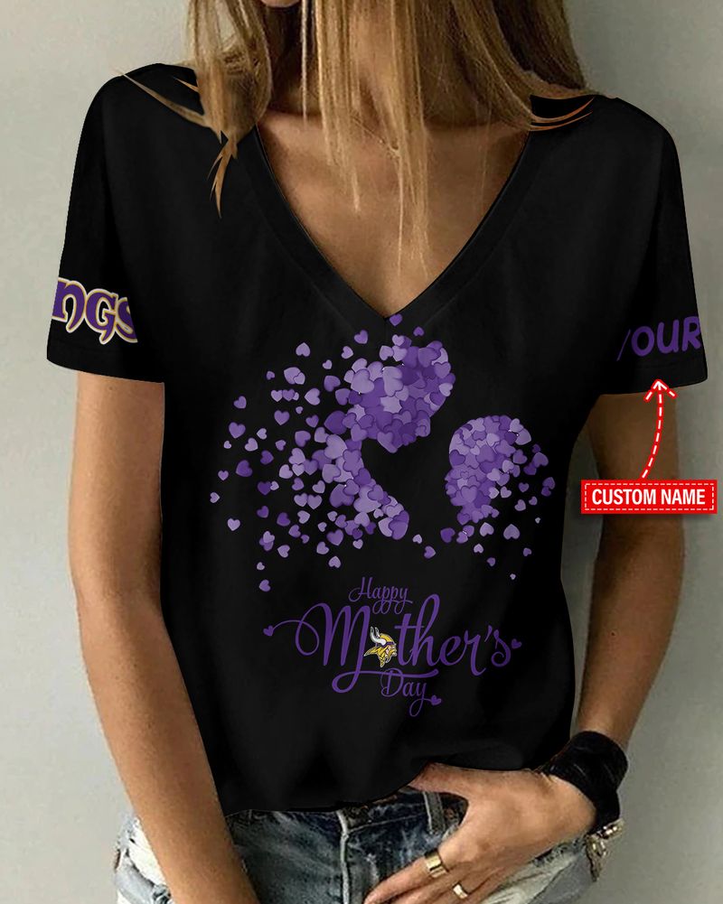 Minnesota Vikings V Neck T-Shirt