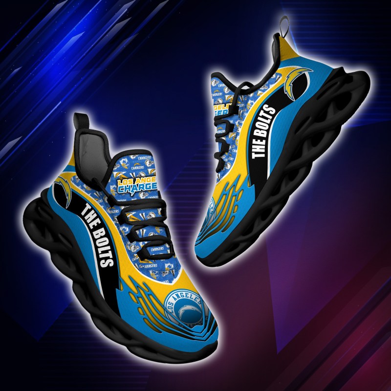 Los Angeles Chargers Yezy Sneakers - Side View