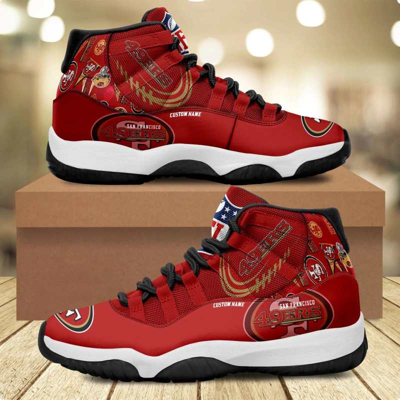 San Francisco 49ers Personalized AJD11 Sneakers