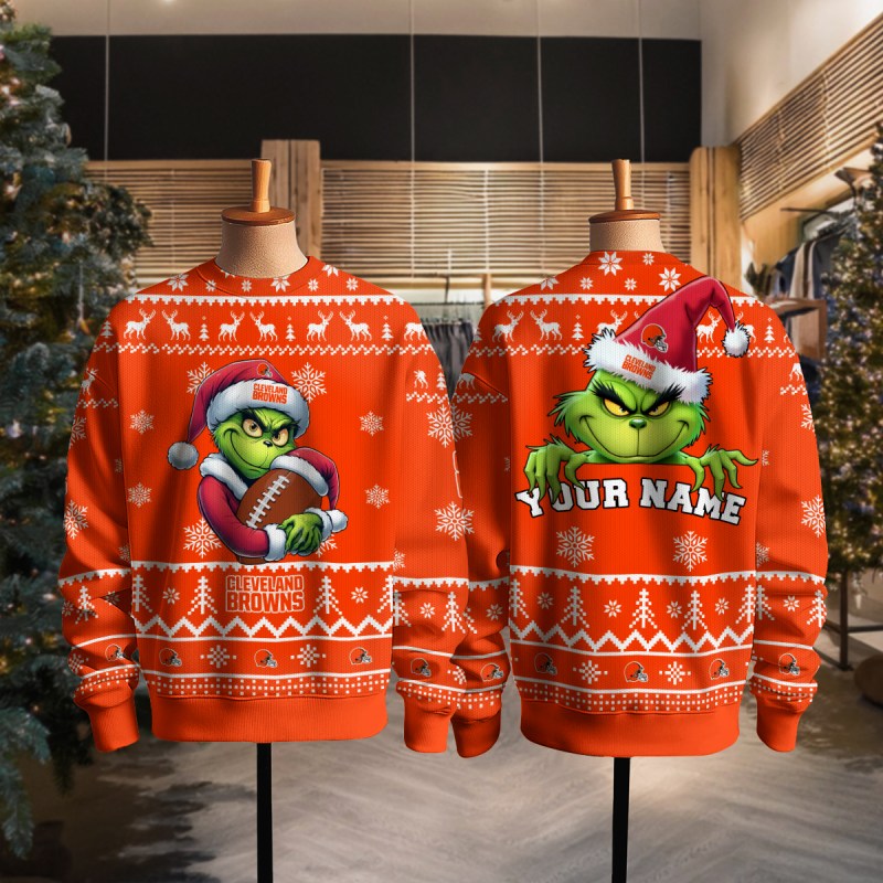 Cleveland Browns Ugly Christmas Sweater Full View