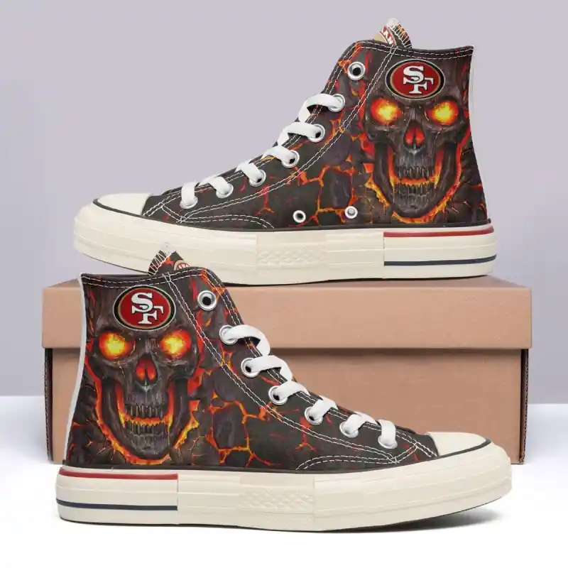 San Francisco 49ers New High Top Canvas Shoes
