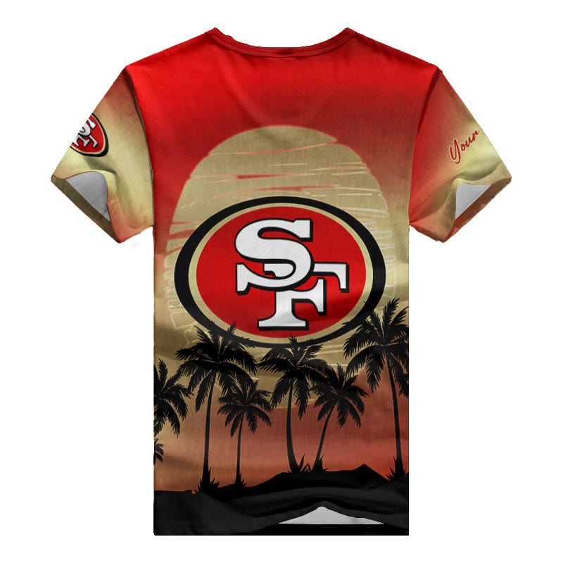 San Francisco 49ers Personalized V-neck Women T-shirt