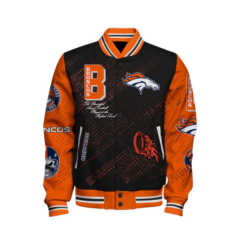 Denver Broncos Varsity Jacket Back