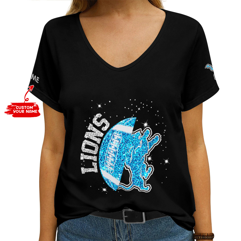 Detroit Lions Personalized Women T-shirt