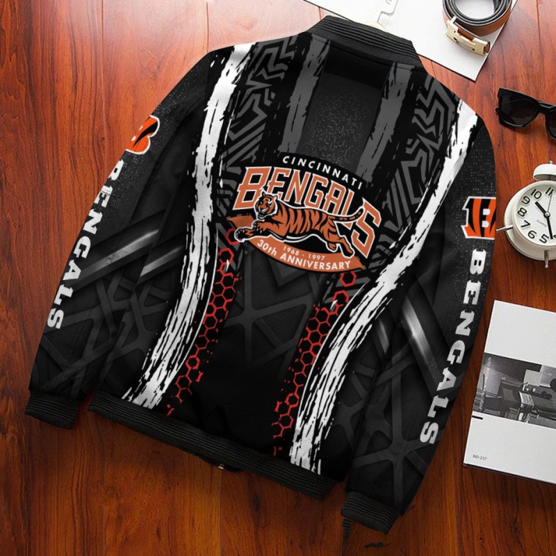 Cincinnati Bengals Bomber Jacket Detail