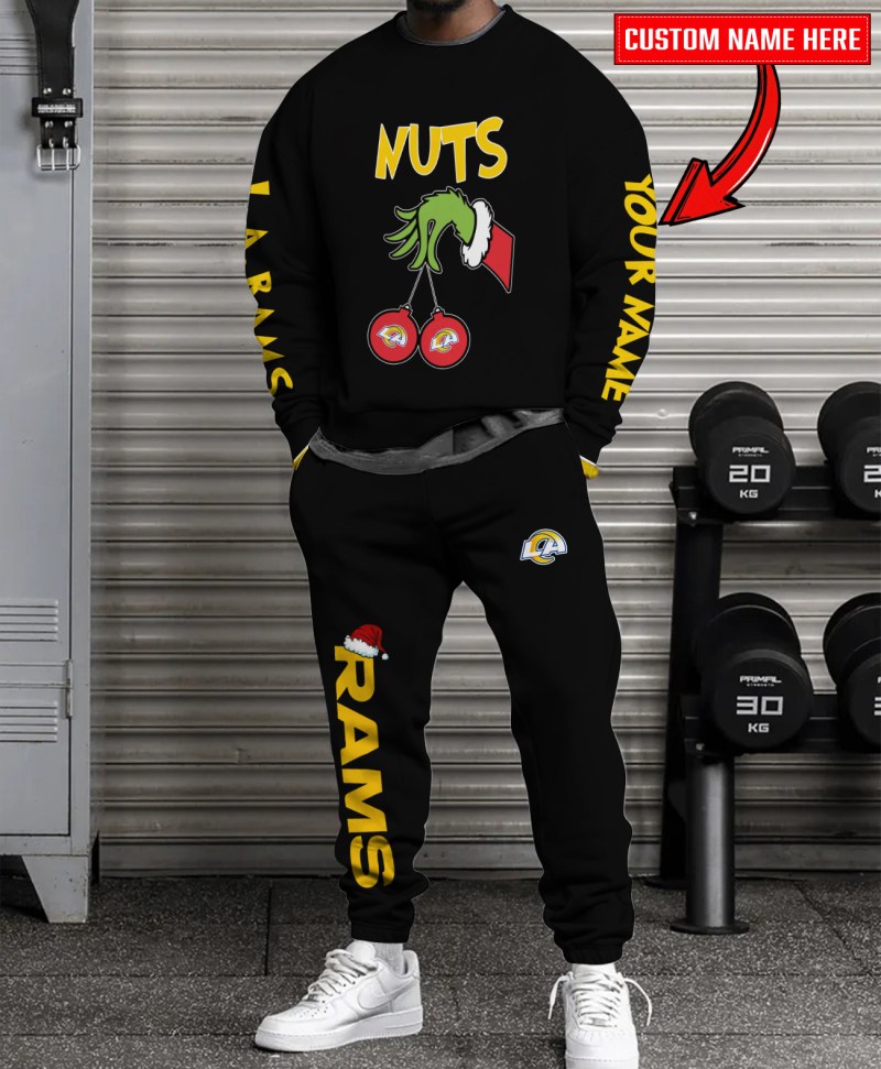 Los Angeles Rams Chest Sweatshirt And Sweatpants
