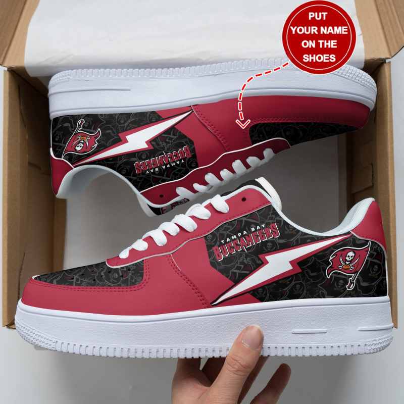 Tampa Bay Buccaneers Personalized AF1 Shoes Back View