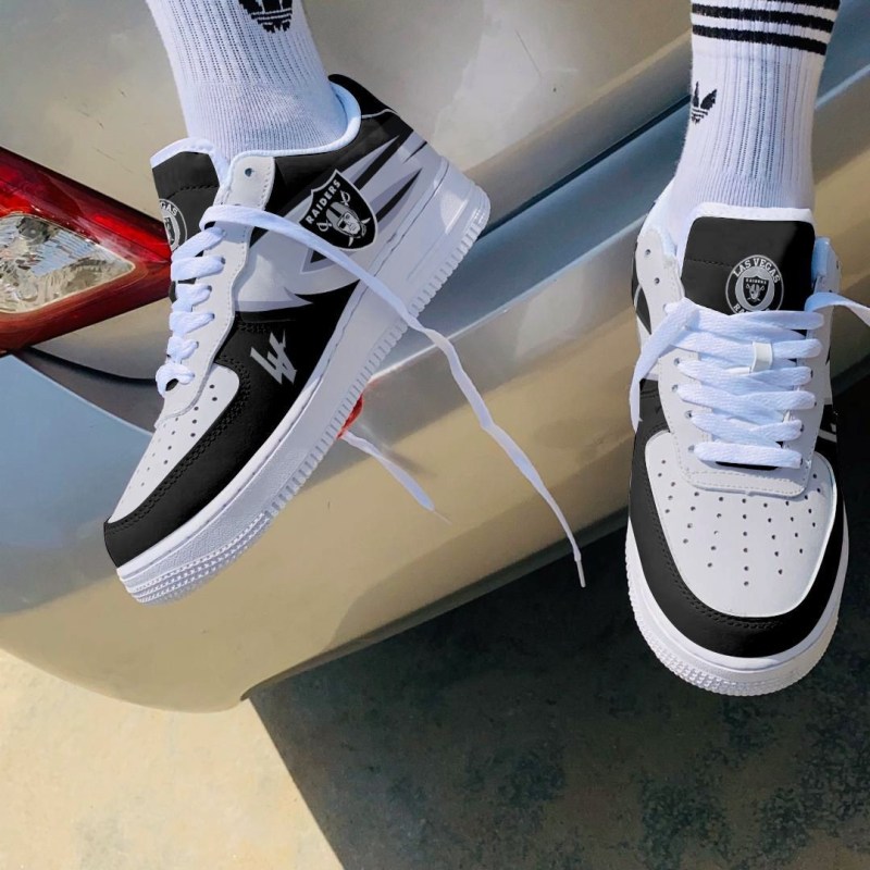 Las Vegas Raiders AF1 Shoes - Back View
