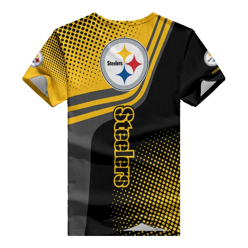 Pittsburgh Steelers Personalized V-neck Women T-shirt Mockup