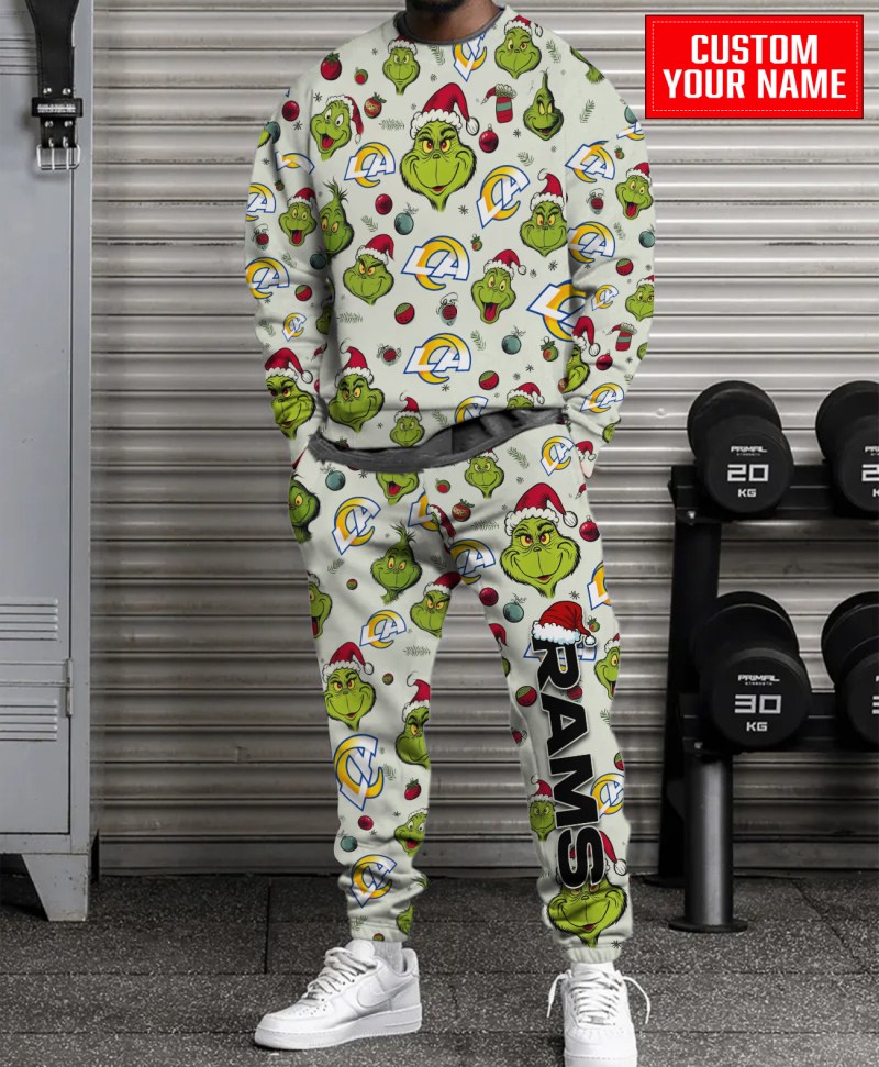 Los Angeles Rams Christmas Pattern Sweatsuit