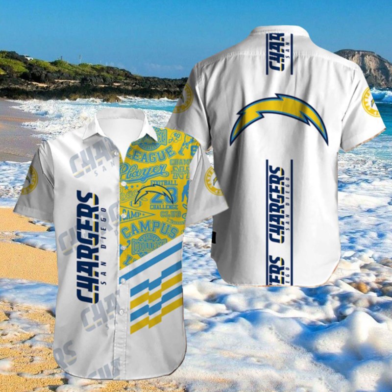 Sizing Chart for Los Angeles Chargers Button Shirt