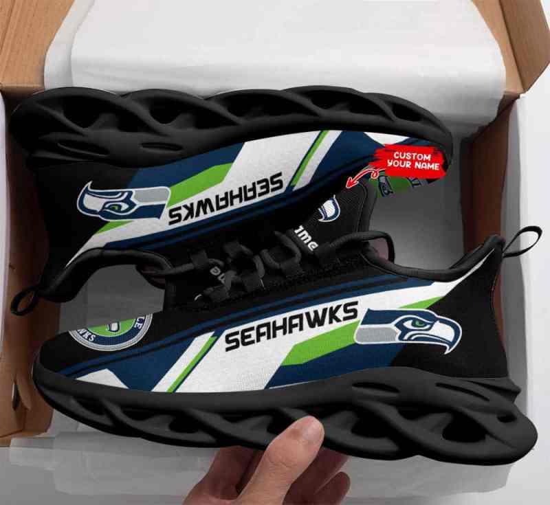 Seattle Seahawks Personalized Yezy Running Sneakers