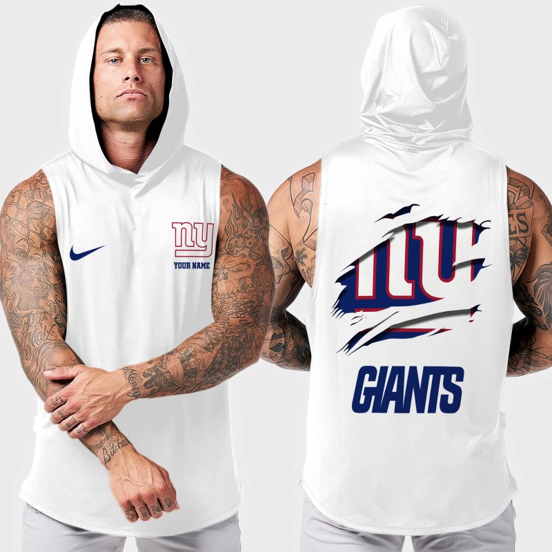 New York Giants Men's Workout Hooded Tank Top