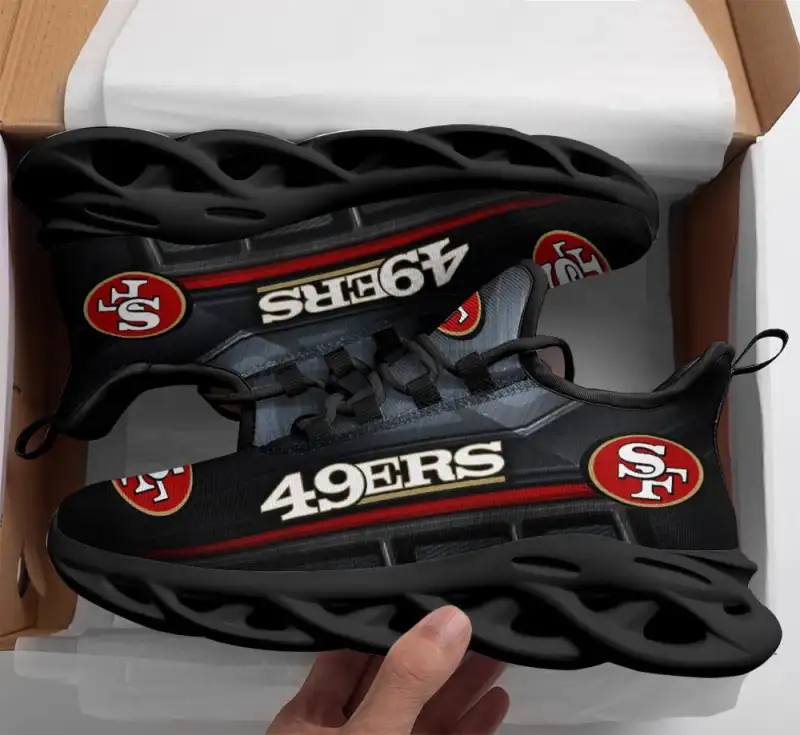 San Francisco 49ers Yezy Running Sneakers Back View
