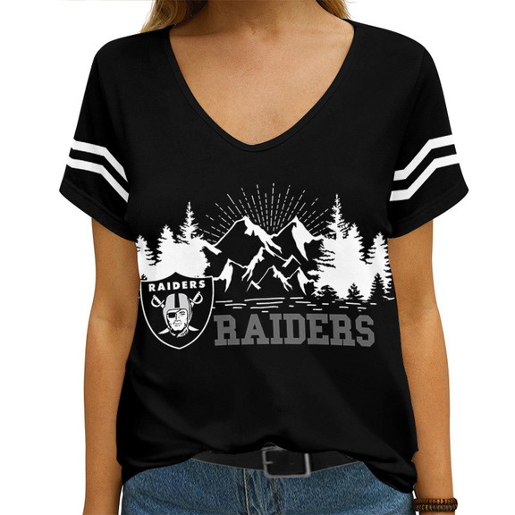 Las Vegas Raiders V-neck Women T-shirt