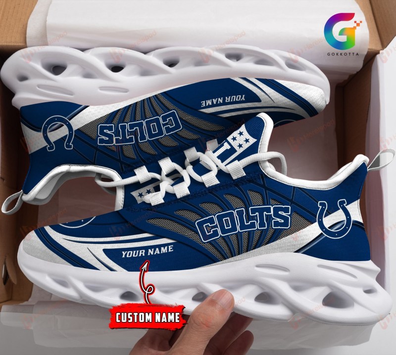 Indianapolis Colts Personalized Yezy Running Sneakers
