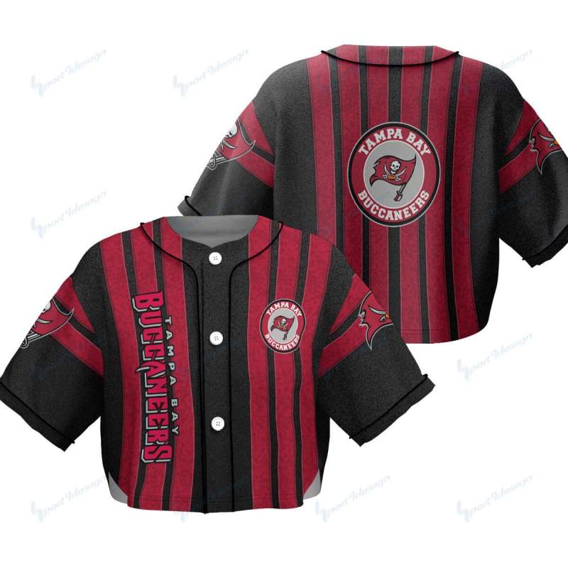 Tampa Bay Buccaneers Crop Top Baseball Jersey