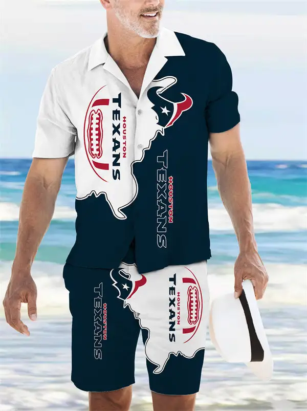 Houston Texans Combo Hawaiian Shirt and Shorts