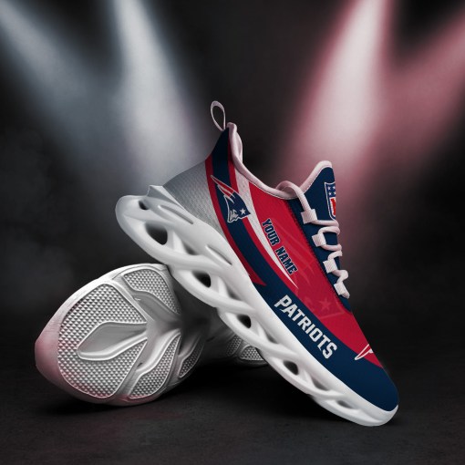 New England Patriots Yezy Running Sneakers Side View
