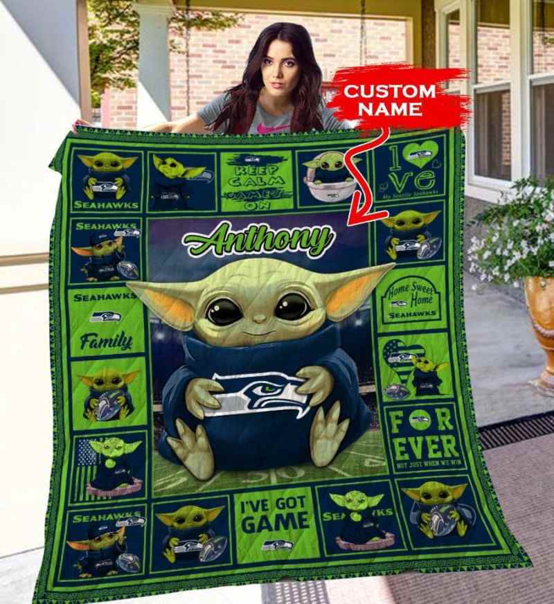 Seattle Seahawks Personalized Premium Quilt 1