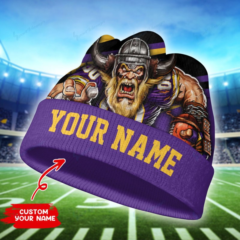 Minnesota Vikings Personalized Wool Beanie