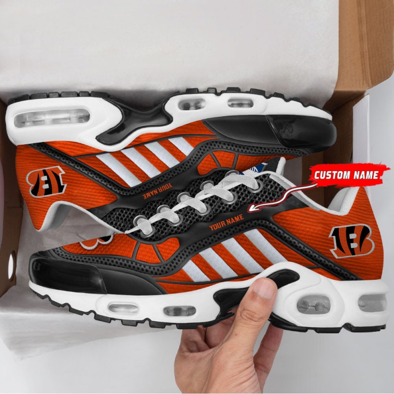 Cincinnati Bengals Personalized Plus T-N Youth Sneakers