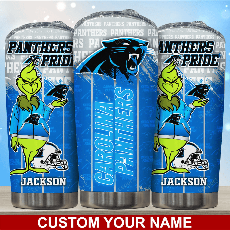 Another Angle of Carolina Panthers Personalized Tumbler