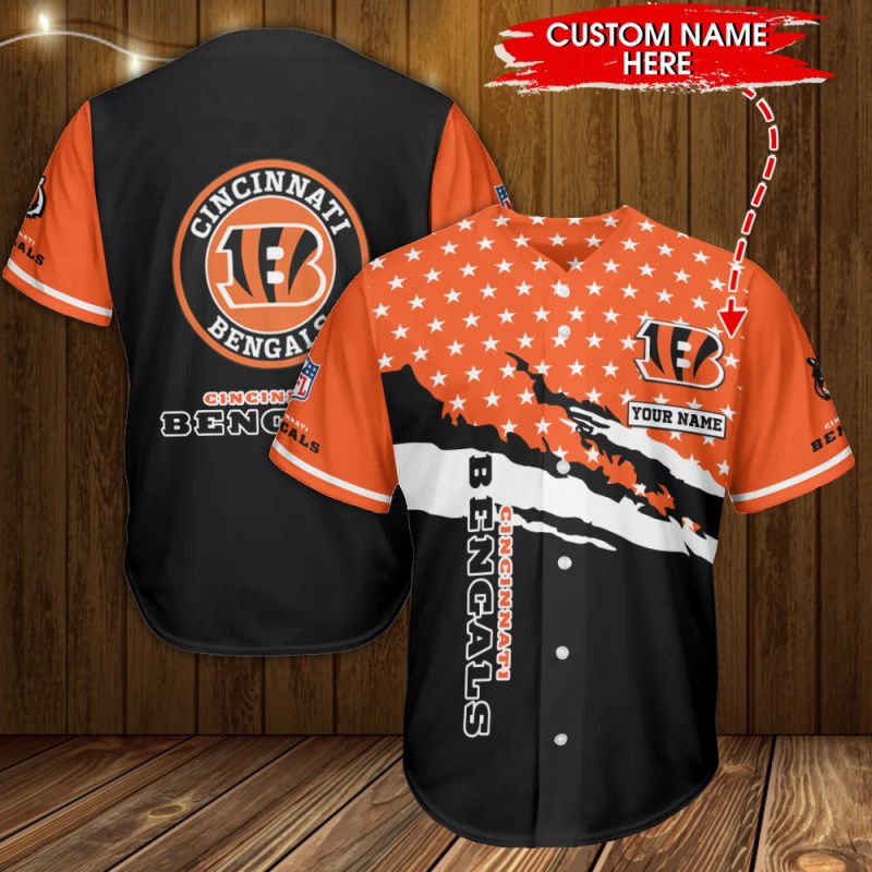 Cincinnati Bengals Personalized Baseball Jersey