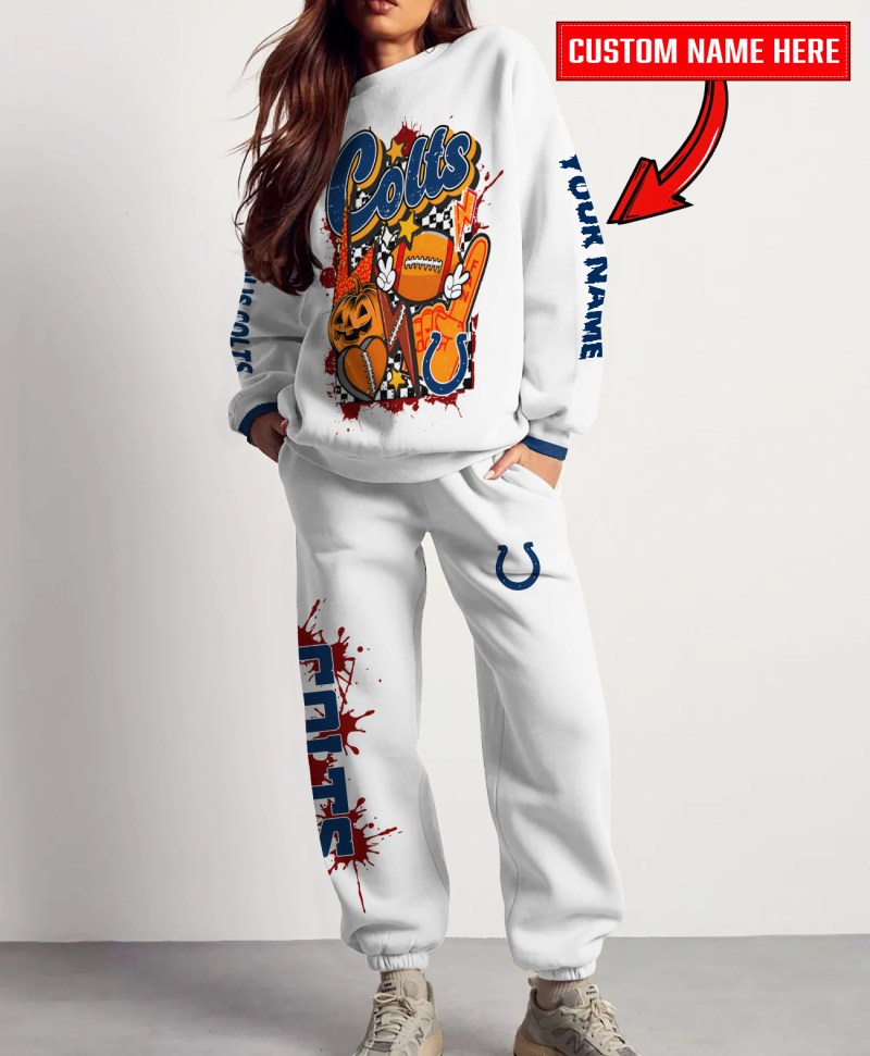 Indianapolis Colts Halloween Collection Unisex Sweatshirt And Sweatpants Set