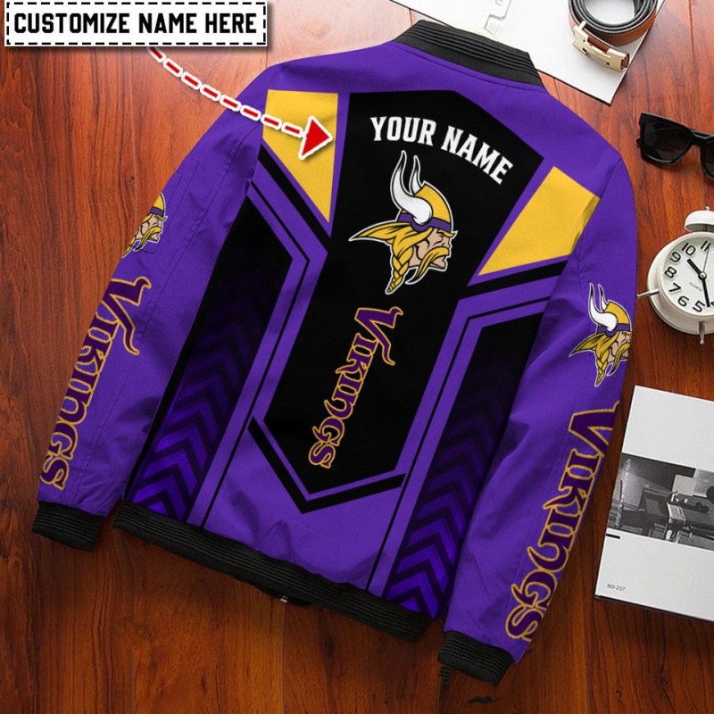 Minnesota Vikings Customized Bomber Jacket