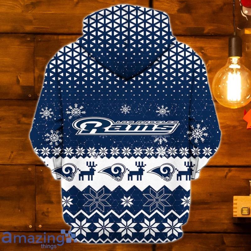 Los Angeles Rams Christmas Hoodie Back View
