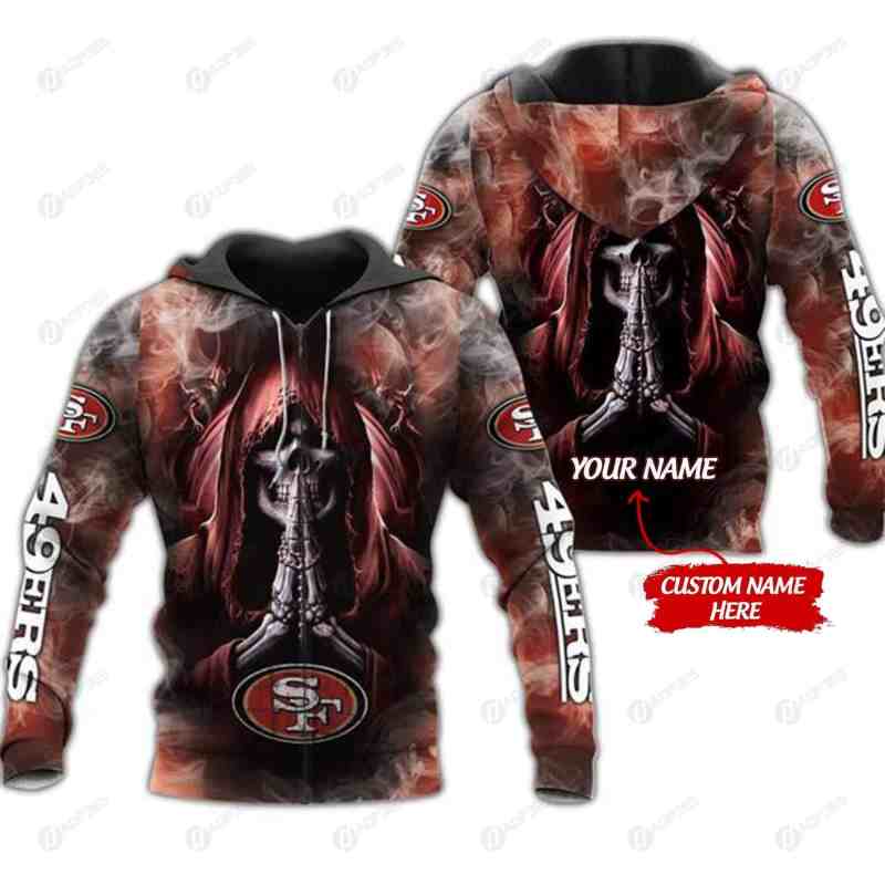 San Francisco 49ers Personalized Ugly Christmas Sweater Back View