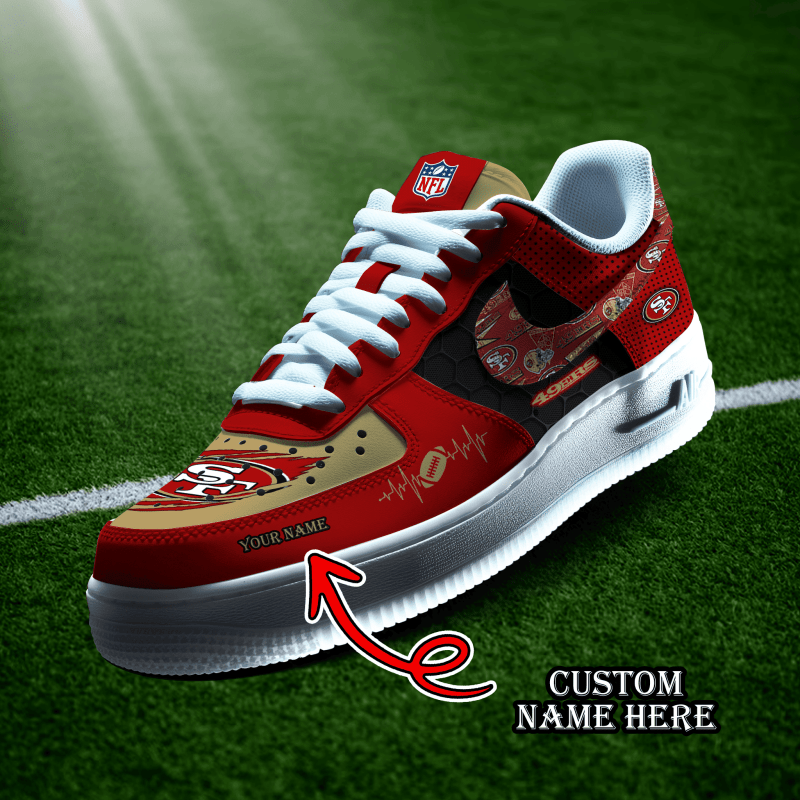 San Francisco 49ers Personalized AF1-1 Logo Pattern Sneakers