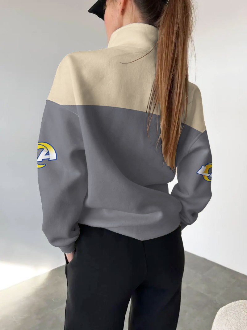 Colorful Stand Collar Sweatshirt