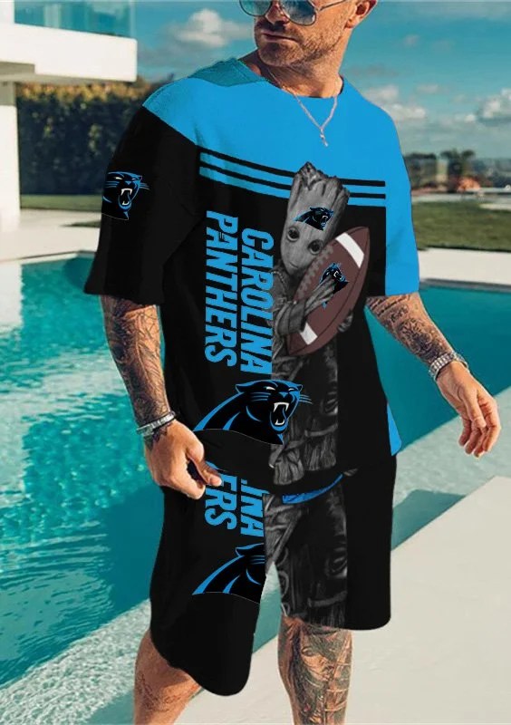 Carolina Panthers T-shirt and Shorts Set - NFL Merchandise