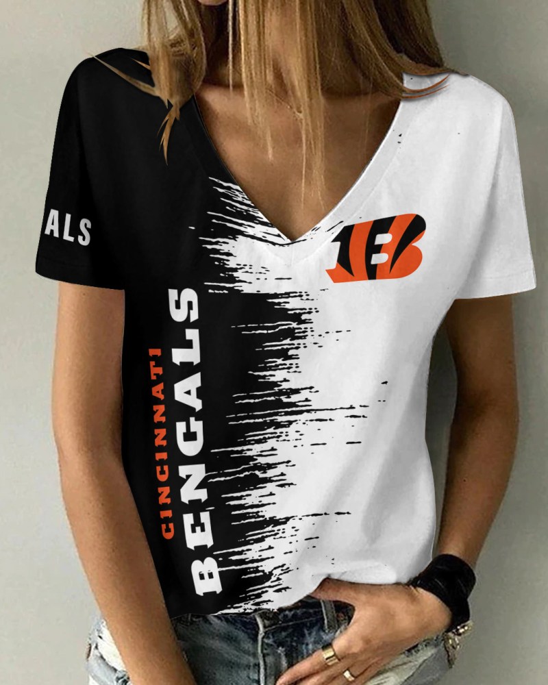 Cincinnati Bengals Summer V-Neck Women's T-Shirt