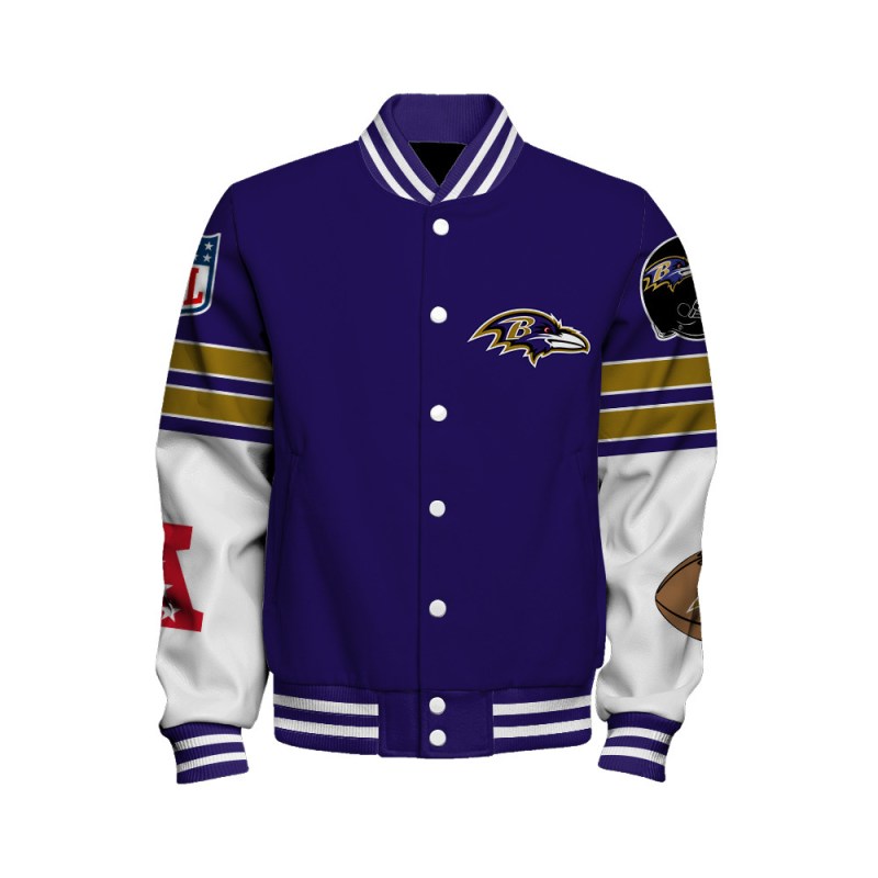 Baltimore Ravens Varsity Jacket - Back View