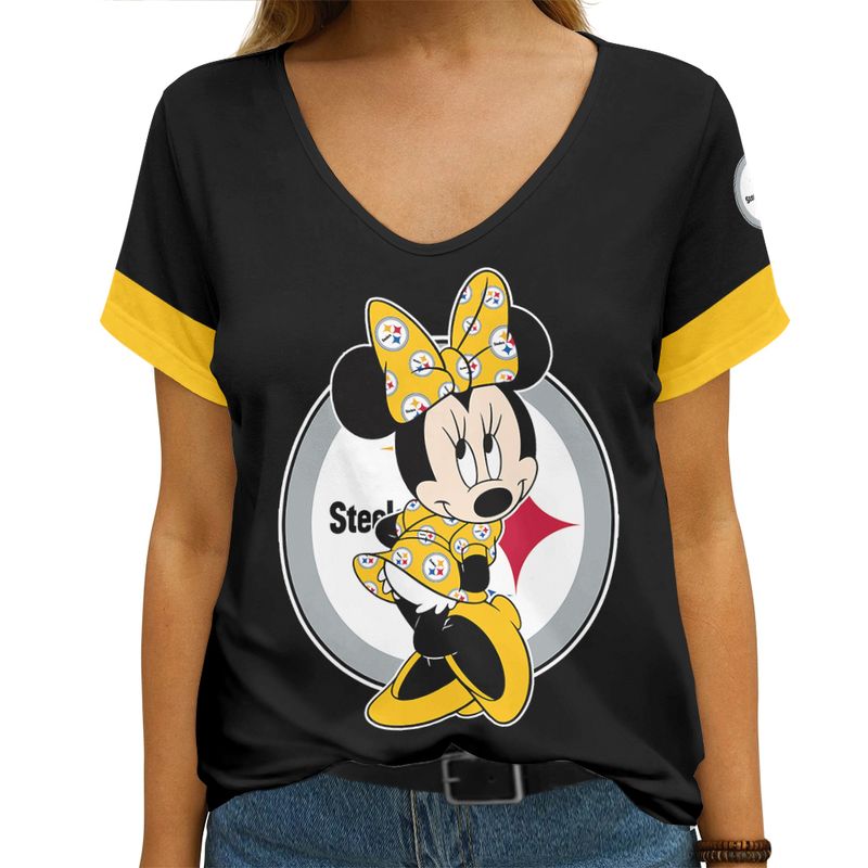Pittsburgh Steelers V-neck Women T-shirt