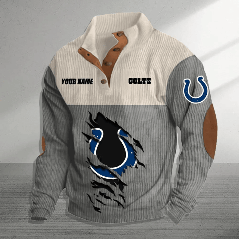 Indianapolis Colts Colorful Stand Collar Sweatshirt