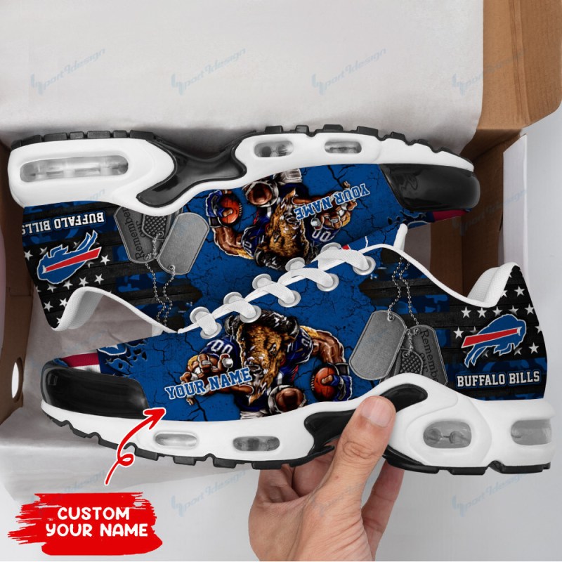 Buffalo Bills Personalized Plus T-N Youth Sneakers
