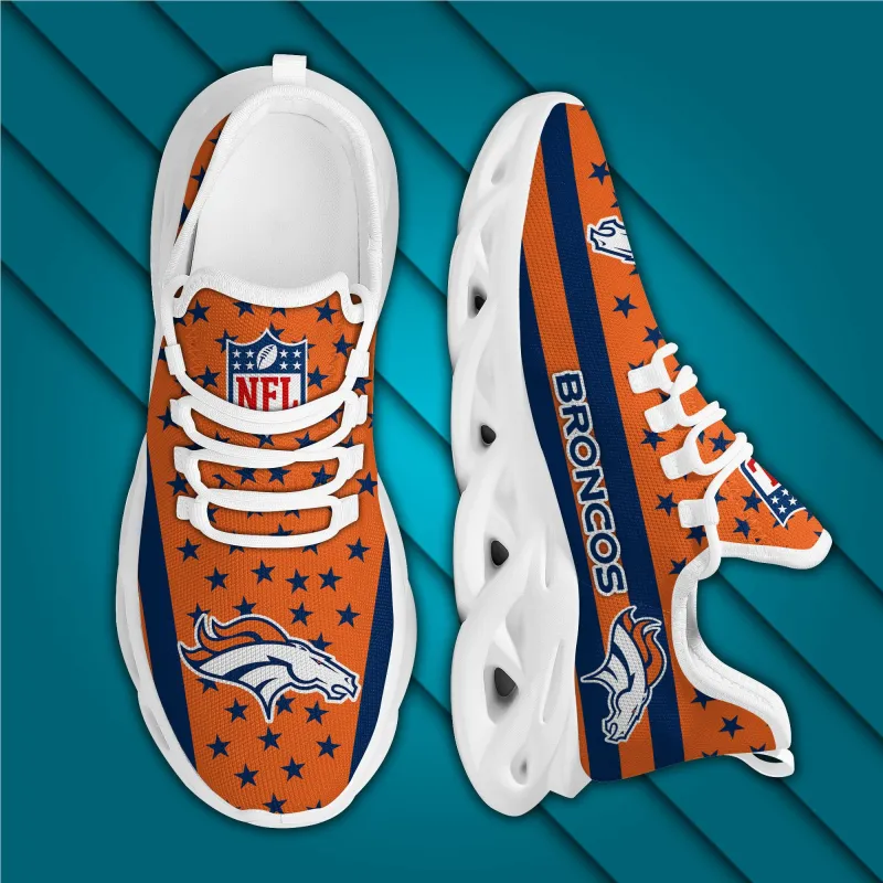Denver Broncos Yezy Running Sneakers Side View