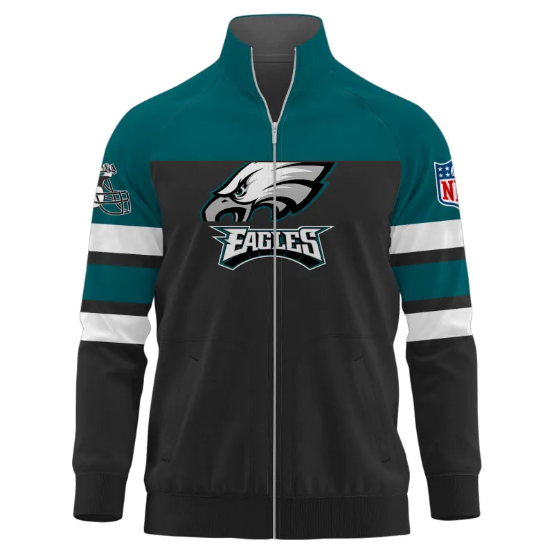 Philadelphia Eagles Stand Collar Jacket - Back View